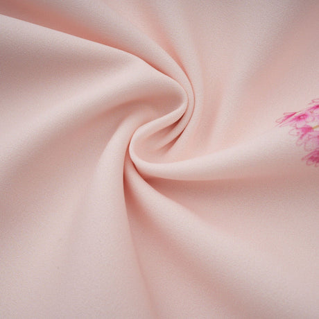 A pink midi dress with a floral print pattern featuring the Yvette design