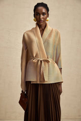 Adèle capedesign pleated top  skirt matching set