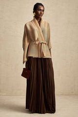 Adèle capedesign pleated top  skirt matching set