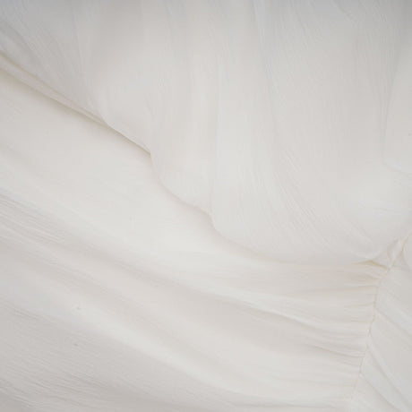 Adèle creased top  trousers matching set in White