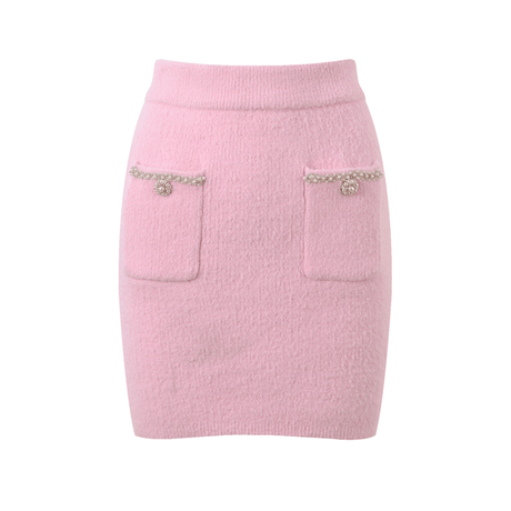 Annie Jacket & Skirt Annie Pink Faux Pearl Embellished Matching - modified image