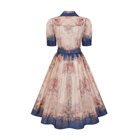 Aélis patternprint midi dress
