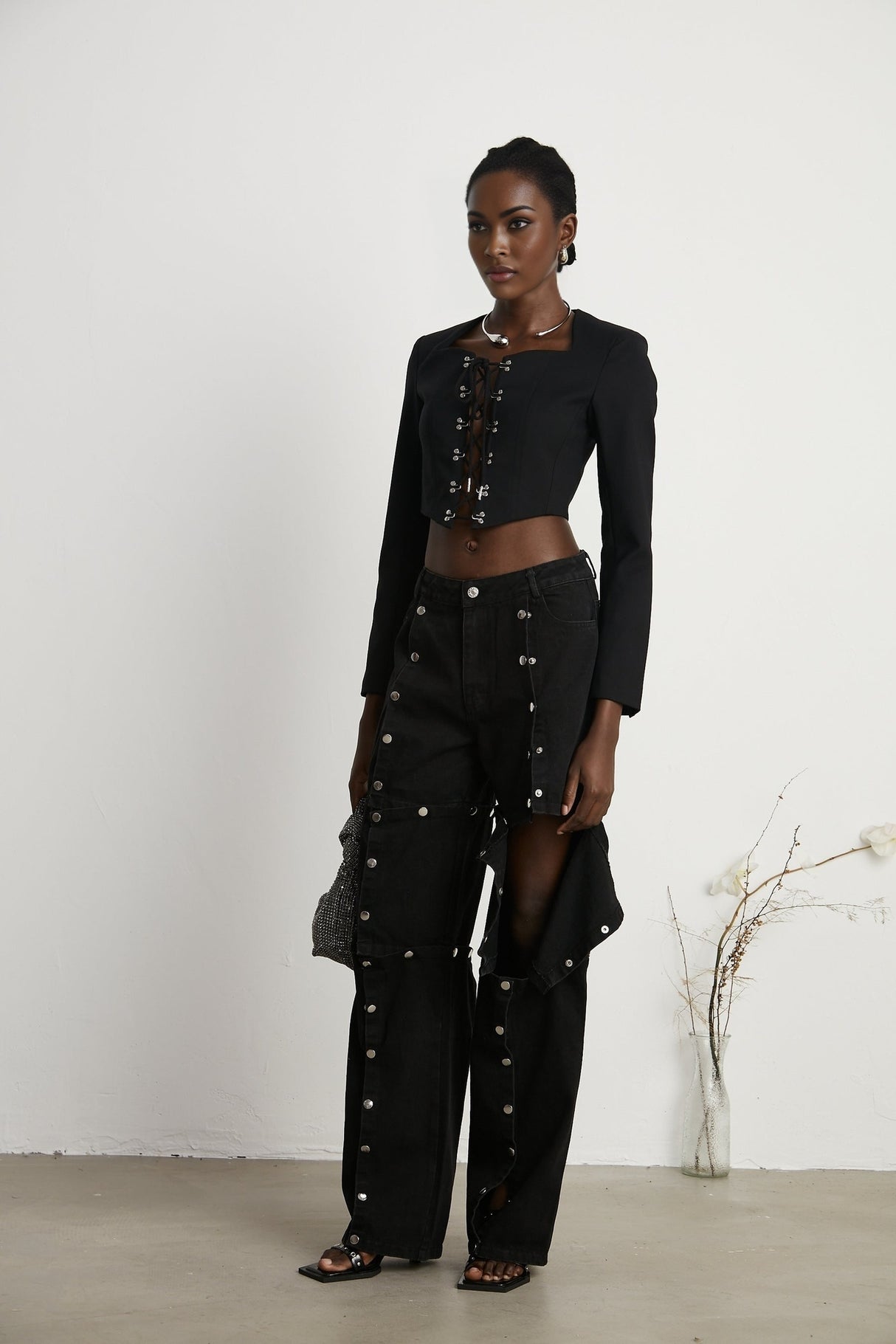 Amia laceup cropped jacket