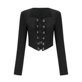 Amia laceup cropped jacket