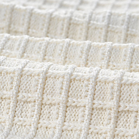 Audrey white waffleknit jacket  skirt matching set