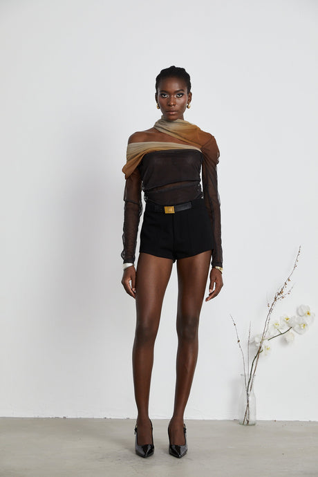 Capucine ruched gradienteffect bodysuit