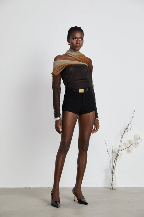 Capucine ruched gradienteffect bodysuit