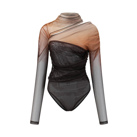 Capucine ruched gradienteffect bodysuit
