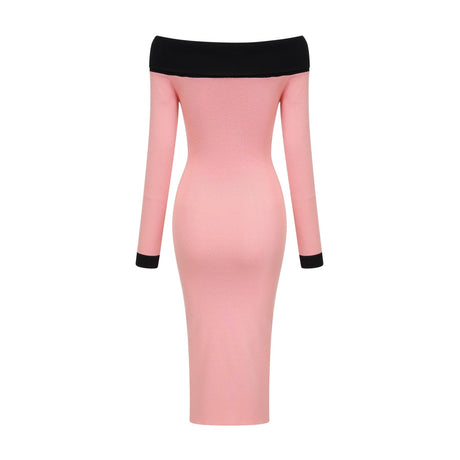 Carine pink midi dress
