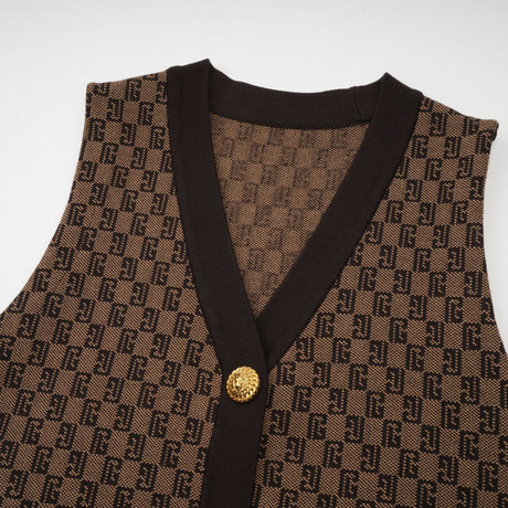 Cyrielle monogramjacquard top  trousers matching set