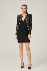 Dorothée black sequinembellished jacket