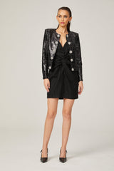 Dorothée black sequinembellished jacket