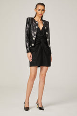 Dorothée black sequinembellished jacket