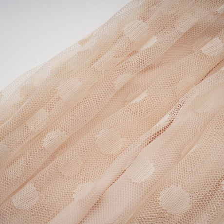 Éliane polkadot laceembroidered midi dress