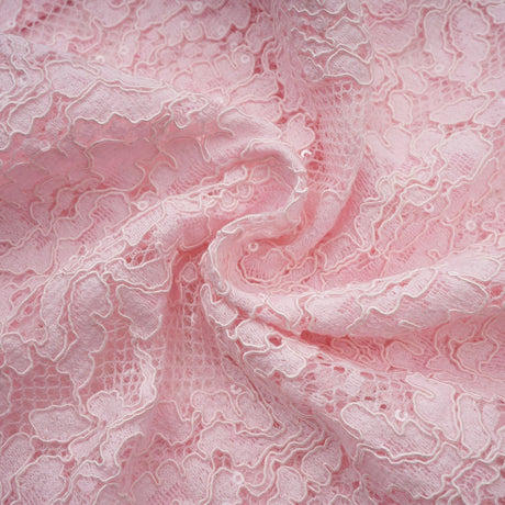 Elisabetta pink midi dress with floral embroidery and lace detailing featuring embellishments
