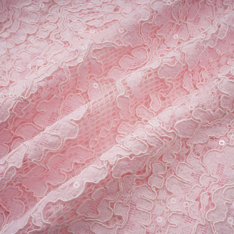 Elisabetta pink midi dress with floral embroidery and lace details featuring embellishments