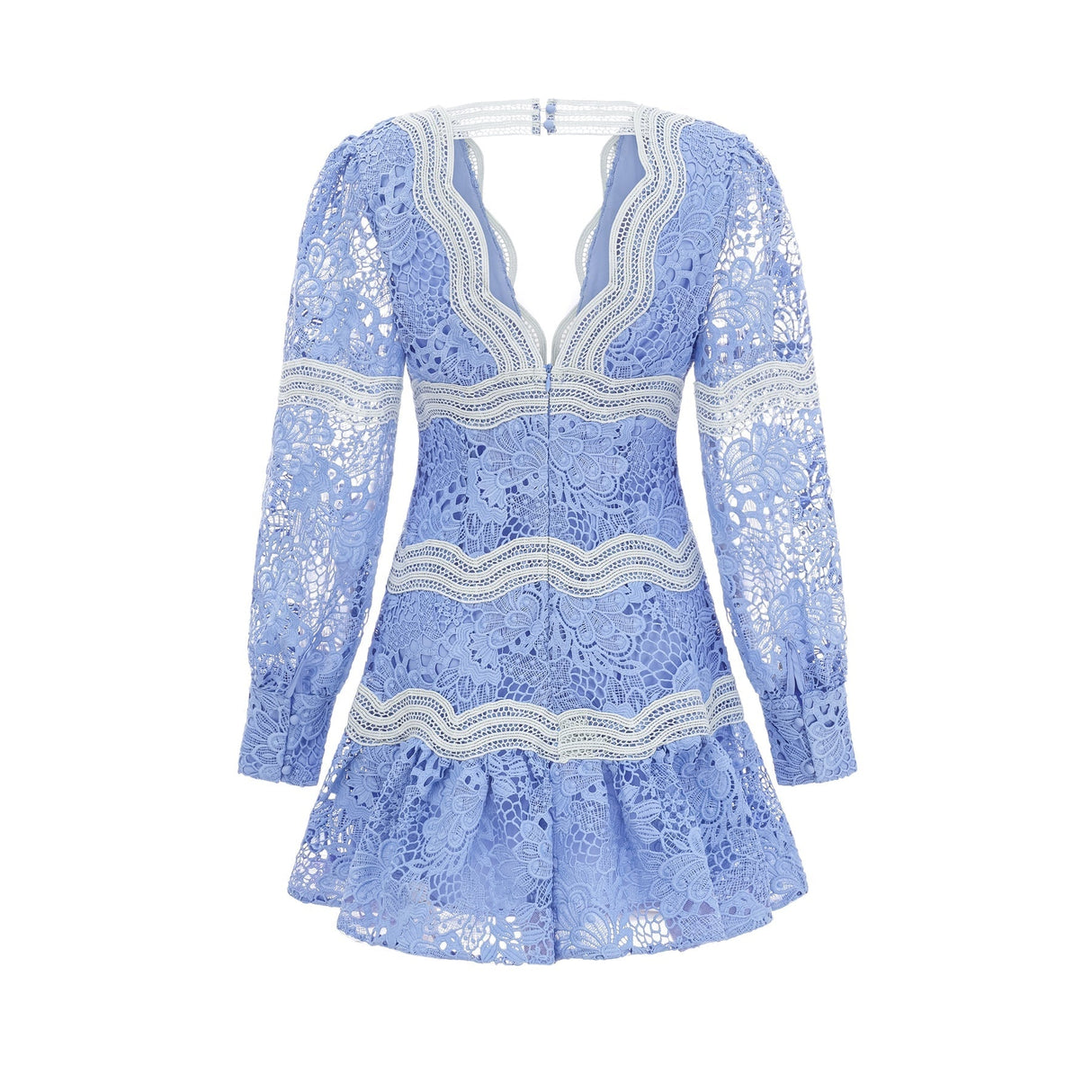 Gaëlle Vneck floral embroidered mini dress