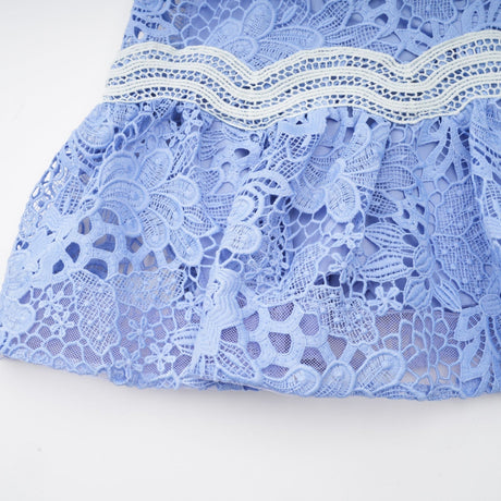 Gaëlle Vneck floral embroidered mini dress