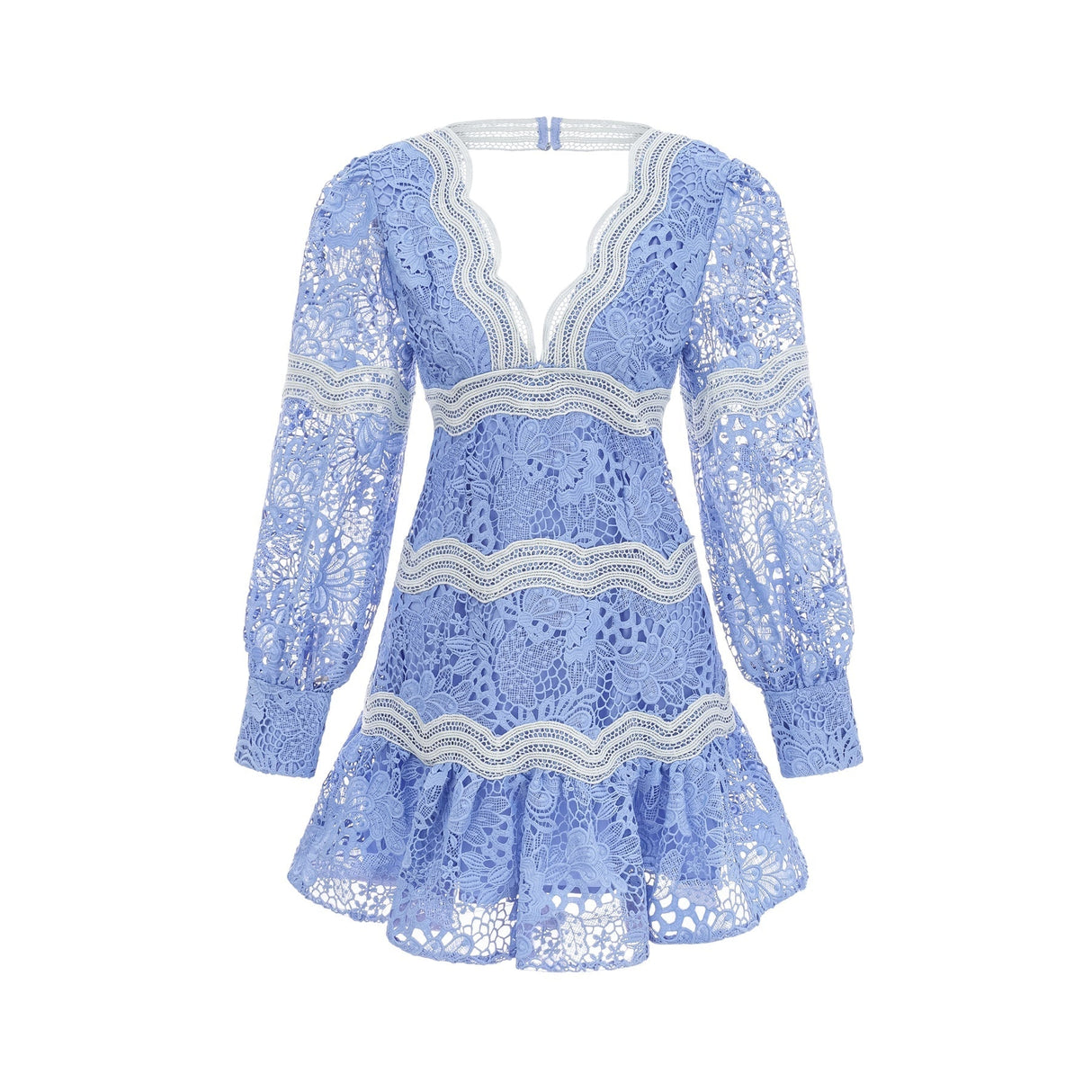 Gaëlle Vneck floral embroidered mini dress