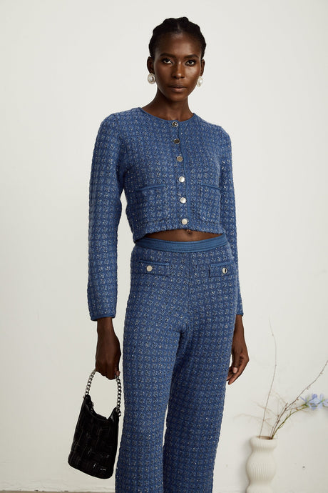 Ghislaine sequinembellished jacket  trousers matching set