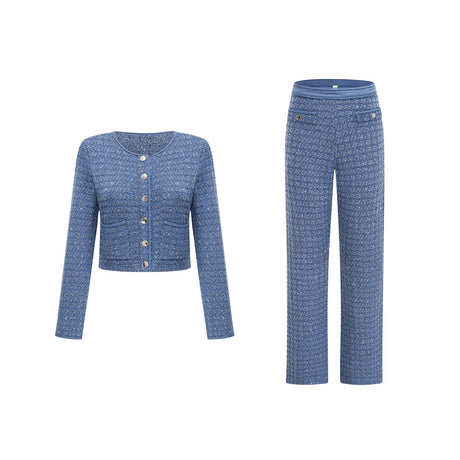 Ghislaine sequinembellished jacket  trousers matching set