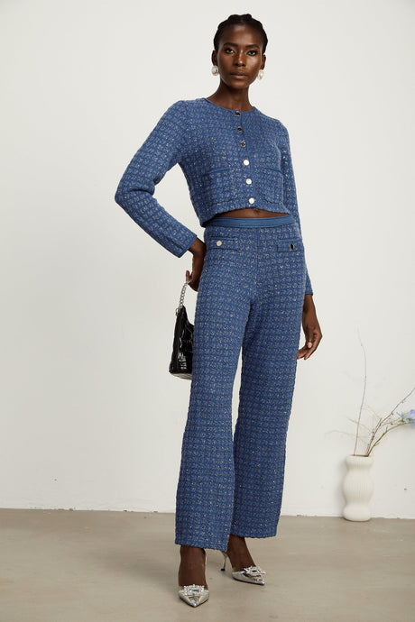 Ghislaine sequinembellished jacket  trousers matching set
