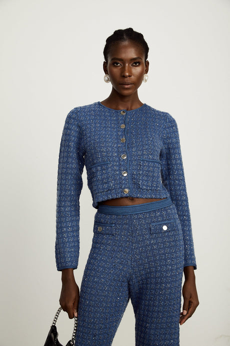Ghislaine sequinembellished jacket  trousers matching set