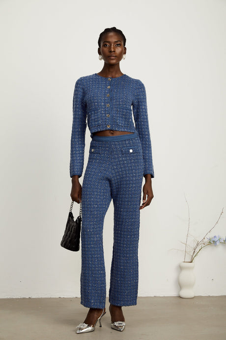 Ghislaine sequinembellished jacket  trousers matching set
