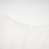 Hilaire white 3dpetal top  skirt matching set