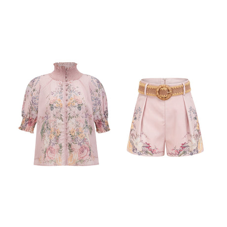 Janelle floralprint shirt  shorts matching set
