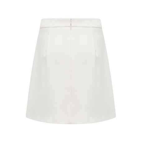 Jeanne white crystalembellished top  skirt matching set