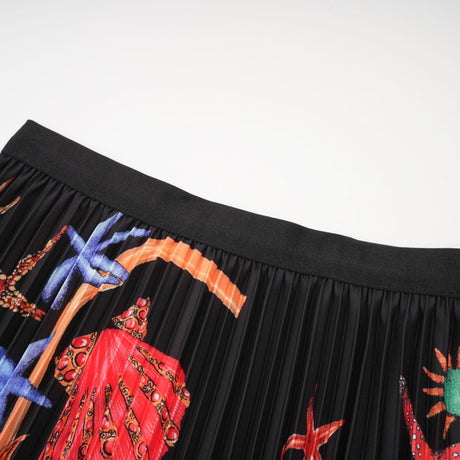 Josiane patternprint knitted top  skirt matching set
