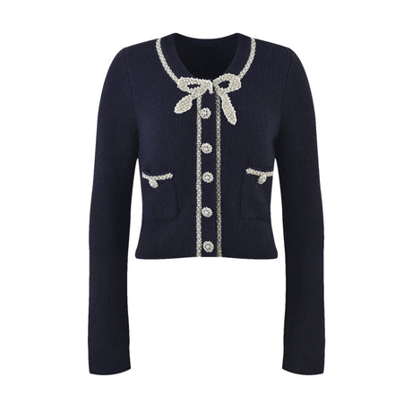 Liane fauxpearl embellished jacket  skirt matching set