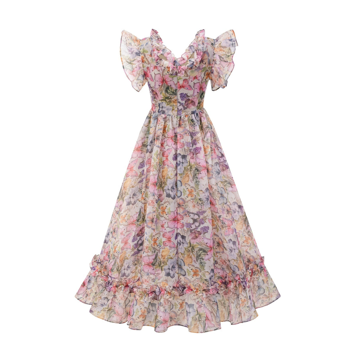 Margaux offshoulder ruffled midi dress