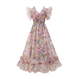 Margaux offshoulder ruffled midi dress
