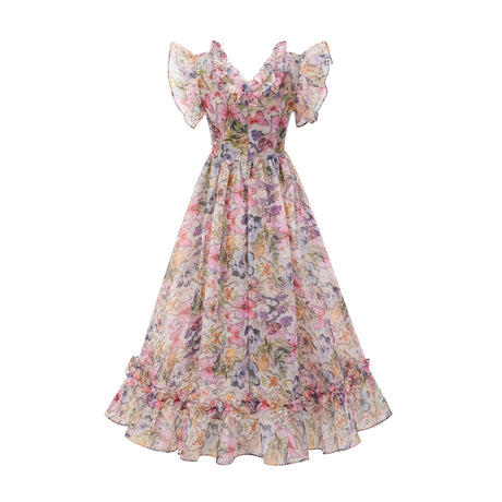 Margaux offshoulder ruffled midi dress