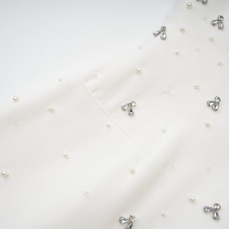Melisande white embellished midi dress