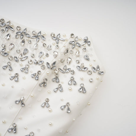 Melisande white embellished midi dress