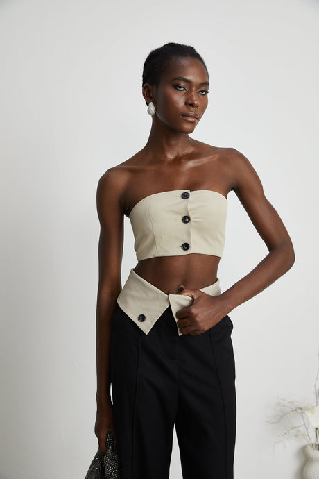 Naomi crop top  trousers matching set