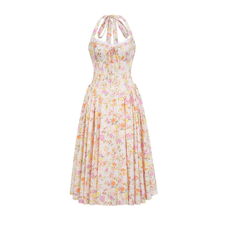 Odette floralprint halterneck midi dress