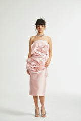 Pascale fauxflower midi dress