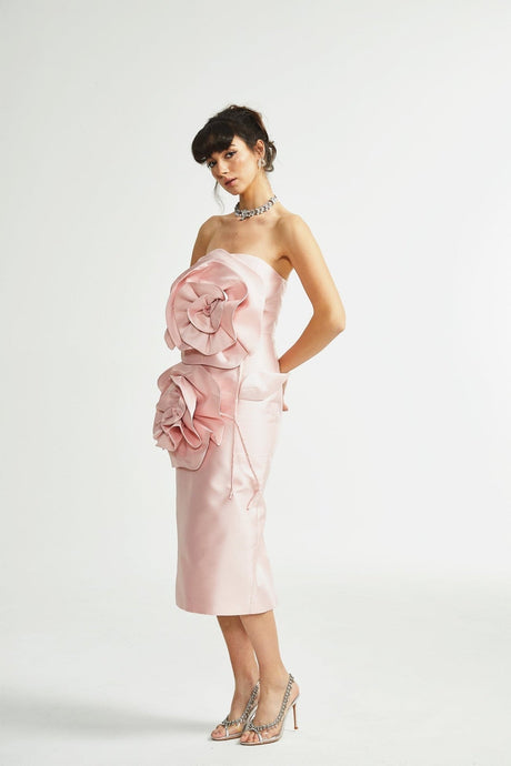 Pascale fauxflower midi dress