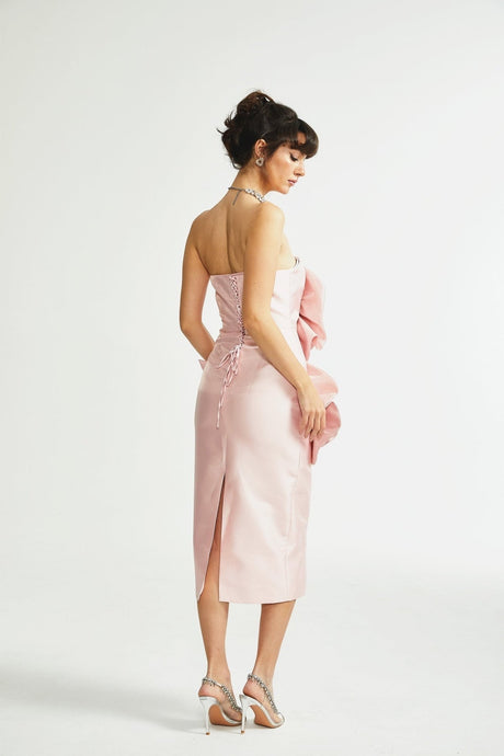 Pascale fauxflower midi dress
