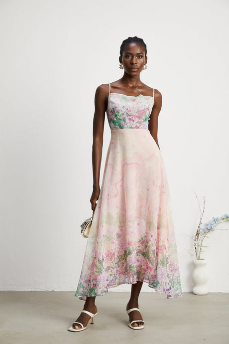 Priscille floralprint midi dress