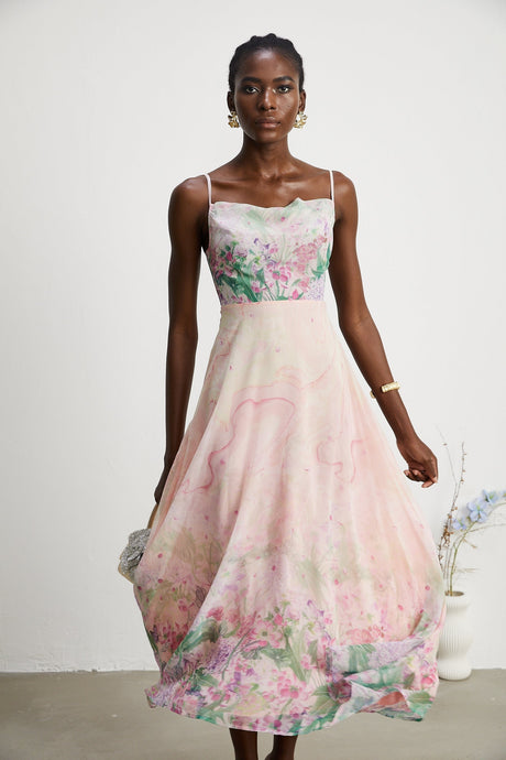 Priscille floralprint midi dress