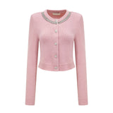 Renée pink embellished jacket  skirt matching set