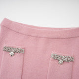 Renée pink embellished jacket  skirt matching set