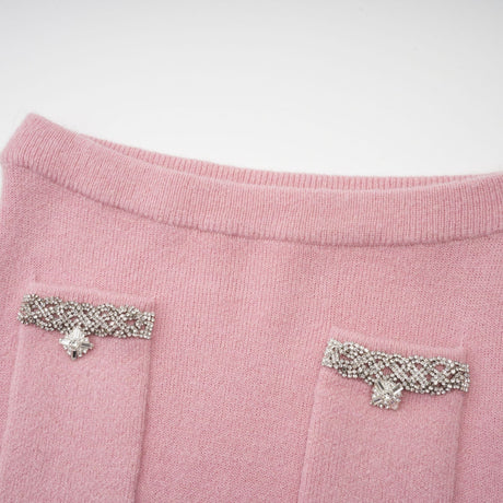 Renée pink embellished jacket  skirt matching set