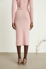 Renée pink embellished jacket  skirt matching set