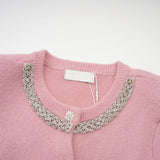 Renée pink embellished jacket  skirt matching set
